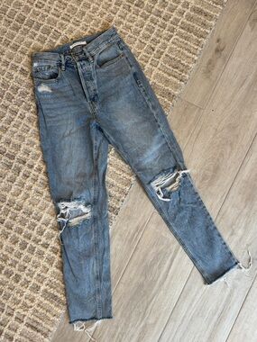 PacSun Women's Ripped Light Blue Jeans